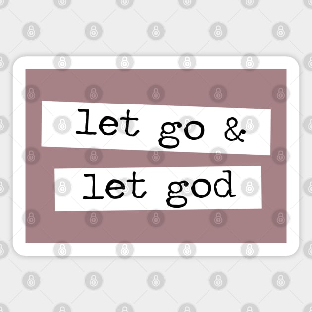 Let Go and Let God Typewriter Paper Strips Magnet by Move Mtns